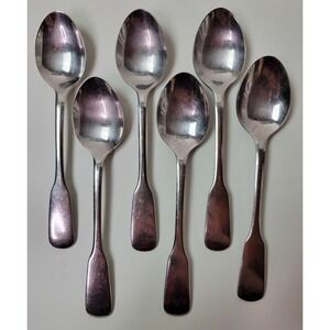 6 Vtg Dalia Barcelona Teaspoons‎ 18/10 Stainless Steel Flatware Spain 6 1/8